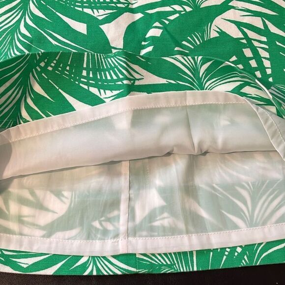 Talbots Womens Pencil Mini Skirt Green Palm Print Green Size 2‎ - Picture 4 of 9